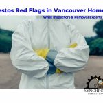 Inspector in protective suit highlighting asbestos removal safety in Vancouver homes.