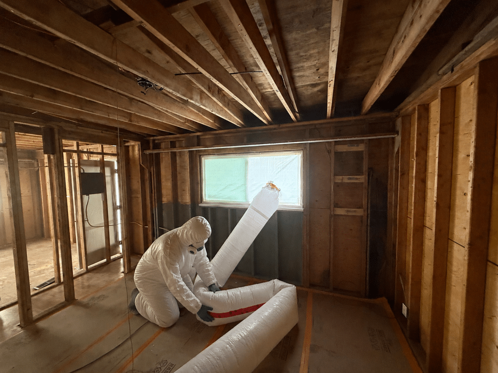 asbestos removal preparing